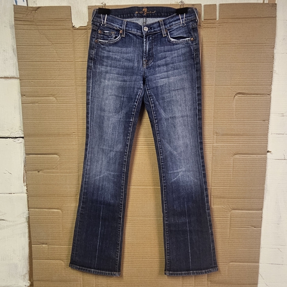 7 For All Mankind Dark Blue Boot Cut Jeans